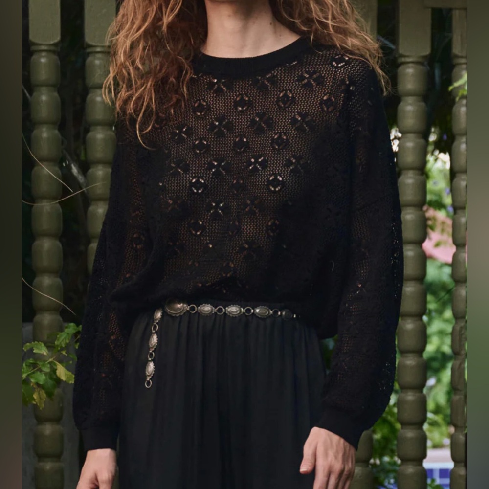 Crochet Pullover. The Great. Size 1. Black.